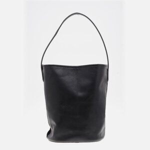 J.Crew Berkeley Bucket Black in Black Leather $198 MSRP